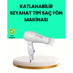 Mey İthalat® Katlanabilir Seyahat Tipi Saç Kurutma Makinesi Çift Kademeli Ayar