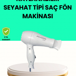 Mey İthalat® Katlanabilir Seyahat Tipi Saç Kurutma Makinesi Çift Kademeli Ayar