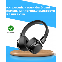Mey İthalat® Katlanabilir Tasarımlı Taşınabilir Kablosuz Müzik Kulaklığı