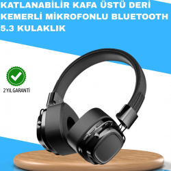 Mey İthalat® Katlanabilir Tasarımlı Taşınabilir Kablosuz Müzik Kulaklığı