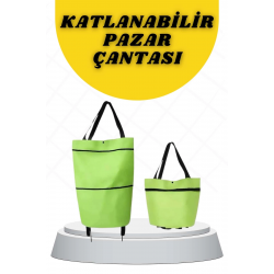 Mey İthalat® Katlanabilir Tekerlekli Alışveriş Çantası Pratik ve Detaylı Pazar Arabası