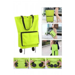 Mey İthalat® Katlanabilir Tekerlekli Çantalı Çarşı Pazar Arabası Alışveriş Çantası Piknik Çantası