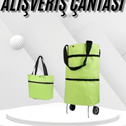 Mey İthalat® Katlanabilir Tekerlekli Pazar Market Çarşı Arabası Market Alışveriş Çantası