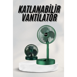 Mey İthalat® Katlanabilir Teleskopik Şarjlı Fan Masaüstü Soğutucu Vantilatör