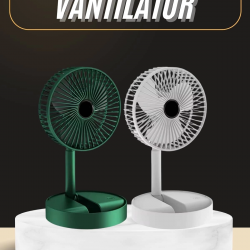 Mey İthalat® Katlanabilir Usb Şarjlı Masaüstü Soğutucu Mini Fan Telefon Tutucu