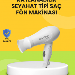 Mey İthalat® Katlanır Gövdeli Saç Kurutma Makinesi Ev ve Valiz Kullanımı