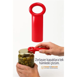 Mey İthalat® Kavanoz Açacağı Konserve Açacağı -Vakumlu Kapak Açma Aparatı