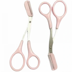 Mey İthalat® Kavisli Kaş Düzeltici Seti Kaş Makası ve Kaş Usturası Paslanmaz Çelik Bıçaklı