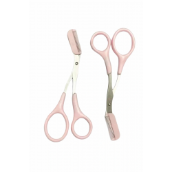 Mey İthalat® Kavisli Kaş Düzeltici Seti Kaş Makası ve Kaş Usturası Paslanmaz Çelik Bıçaklı