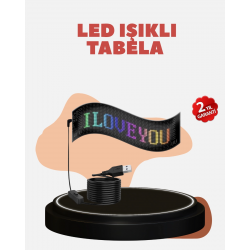 Mey İthalat® Kayan Yazı Destekli RGB LED Reklam Paneli USB ile Kolay Kurulumlu