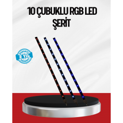 Mey İthalat® Kayan Yıldız LED Aydınlatma 10 Çubuk Dış Mekan Uyumlu