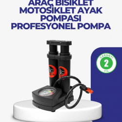 Mey İthalat® Kaymaz Pedallı Ayaklı Hava Pompası Tüm Supap Uyumlu