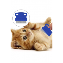 Mey İthalat® Kedi Köpek Tüy Bit Pire Toplayıcı Toplama Temizleme Tarağı Tarak Seti 4'lü Set