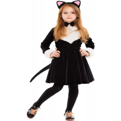 Mey İthalat® Kedi Kulak Taç Kuyruk ve Papyon 3 lü Set Çocuk Boy Pembe Renk