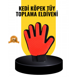 Mey İthalat® Kedi ve Köpekler İçin Tüy Toplama Eldiveni – Yumuşak Silikonlu Masaj Eldiveni