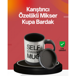 Mey İthalat® Kendi Kendini Karıştıran Termos Kupa | Güçlü Motor ve Çift Katmanlı Isı Koruma