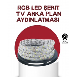 Mey İthalat® Kendinden Yapışkanlı LED Şerit Televizyon Aydınlatması 2mt