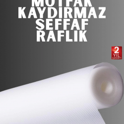 Mey İthalat® Kesilebilir şeffaf raflık çekmece kaplaması mutfak için