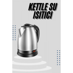 Mey İthalat® Kettle C F Tipi 220-240V Paslanmaz Çelik Elektrik Kablolu Otomatik Kapanma