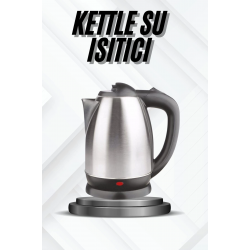 Mey İthalat® Kettle Su Isıtıcı C F Priz Uyumlu 220 - 240 V Paslanmaz Çelik Kablolu