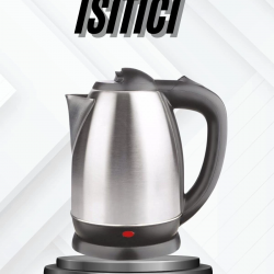 Mey İthalat® Kettle Su Isıtıcı C F Priz Uyumlu 220 - 240 V Paslanmaz Çelik Kablolu