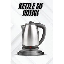 Mey İthalat® Kettle Su Isıtıcı C F Priz Uyumlu 220 - 240 V Paslanmaz Çelik Kablolu