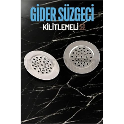 Mey İthalat® Kilitlenebilir Metal Lavabo Evye Süzgeci 2 ADET