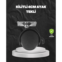 Mey İthalat® Kilitli 4 cm Evrensel Tekerlek Ayak Tek Adet