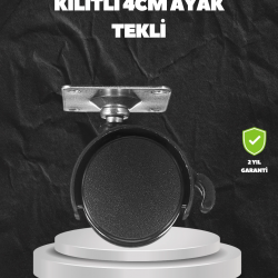 Mey İthalat® Kilitli 4 cm Evrensel Tekerlek Ayak Tek Adet