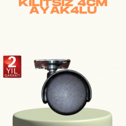 Mey İthalat® Kilitsiz Mini Tekerlek Ayak 4 cm 4’lü Set Kolay Montaj