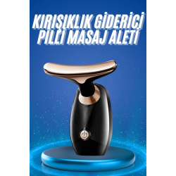 Mey İthalat® Kırışıklık Giderici Yüz Masaj Aleti Pilli Cilt Bakım Cilt Sıkılaştırma Derinlemesine Temizler