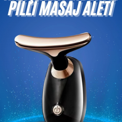 Mey İthalat® Kırışıklık Giderici Yüz Masaj Aleti Pilli Cilt Bakım Cilt Sıkılaştırma Derinlemesine Temizler