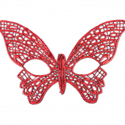 Mey İthalat® Kırmızı Dantel Masquerade Maskesi 7 No