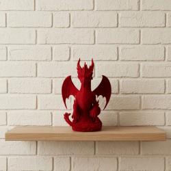 Mey İthalat® Kırmızı Ejderha Biblo 12 cm Dekoratif Fantastik Obje Hediyelik Süs Eşyası