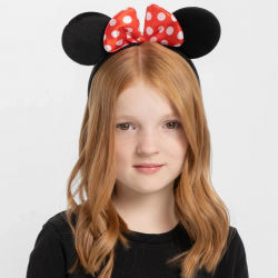 Mey İthalat® Kırmızı Fiyonklu Minnie Mouse Taç Fare Tacı Kafa Bandı