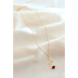 Mey İthalat® Kırmızı Gül Figürlü Kolye