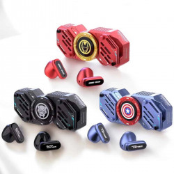 Mey İthalat® Kırmızı Kablosuz Bluetooth Kulaklık Stres Çarklı Oyuncu Kulaklığı