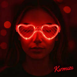 Mey İthalat® Kırmızı LED Işıklı Kalp Gözlük – 3 Modlu Parti
