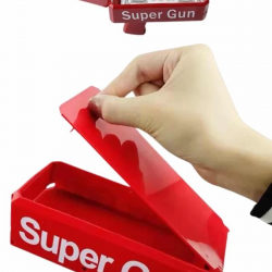 Mey İthalat® Kırmızı Parti Oyuncağı Para Saçma Fırlatma Tabancası Makinesi Super Money