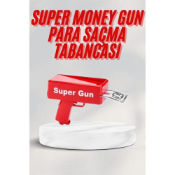 Mey İthalat® Kırmızı Parti Oyuncağı Para Saçma Fırlatma Tabancası Makinesi Super Money