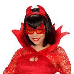 Mey İthalat® Kırmızı Renk Bıyık Tasarımlı Kedi Gözlüğü 19x11 cm