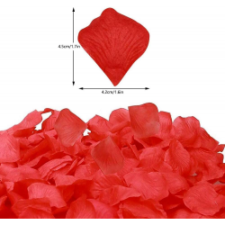 Mey İthalat® Kırmızı Renk Gül Yaprağı Şekilli Konfeti – 10 Paket 1000 Adet