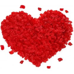 Mey İthalat® Kırmızı Renk Gül Yaprağı Şekilli Konfeti – 5 Paket 500 Adet