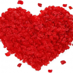 Mey İthalat® Kırmızı Renk Gül Yaprağı Şekilli Konfeti – 5 Paket 500 Adet