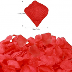 Mey İthalat® Kırmızı Renk Gül Yaprağı Şekilli Konfeti – 5 Paket 500 Adet