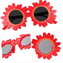 Mey İthalat® Kırmızı Renk Papatya Şekilli Parti Gözlüğü 18x10 cm