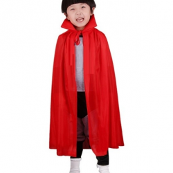 Mey İthalat® Kırmızı Renk Yakalı Pelerin Çocuk Boy 90 cm