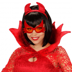 Mey İthalat® Kırmızı Renk Bıyık Tasarımlı Kedi Gözlüğü 19x11cm