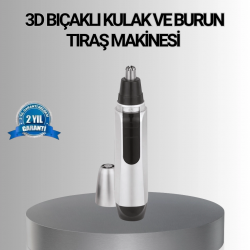 Mey İthalat® Kişisel Burun ve Kulak Tıraş Makinesi 3D Kavisli Bıçak ve Kompakt Tasarım