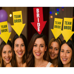 Mey İthalat® Kişiselleştirilebilir Ok Taç – Üzerine Yazı Yazılabilen Parti Tacı Kırmızı Renk